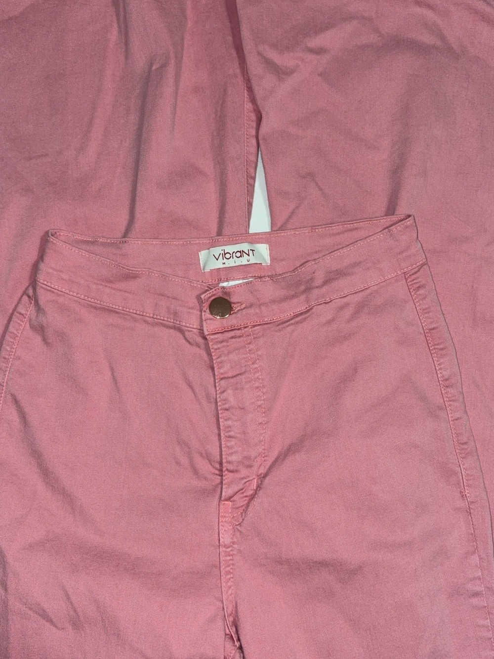 Women’s Vibrant High-Rise Dusty Rose Bell Bottoms
